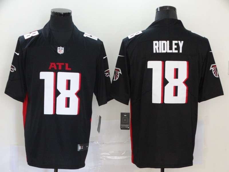Men's Atlanta Falcons Calvin Ridley #18 Black Jersey